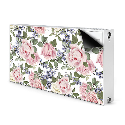 Magnetic radiator mat Watercolor roses