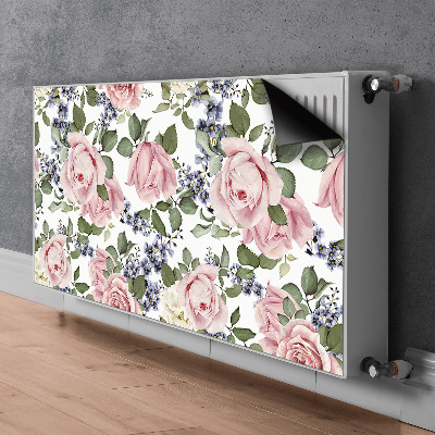 Magnetic radiator mat Watercolor roses