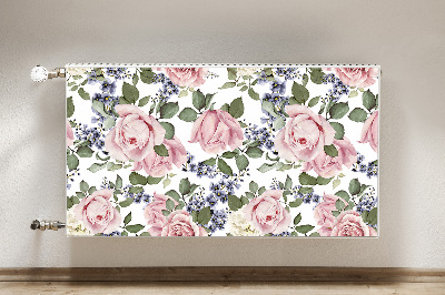 Magnetic radiator mat Watercolor roses