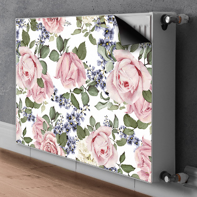 Magnetic radiator mat Watercolor roses