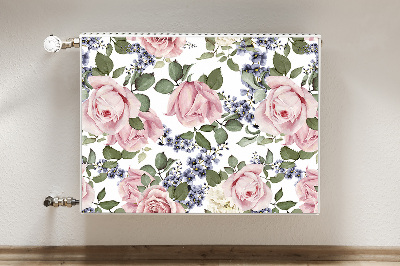 Magnetic radiator mat Watercolor roses