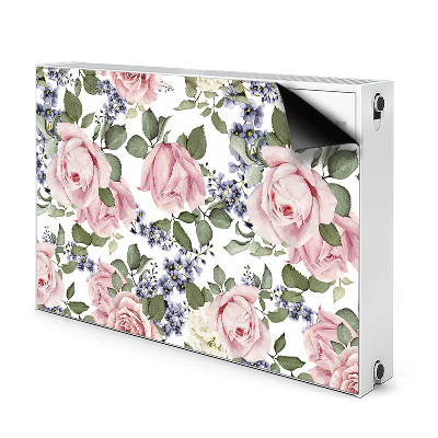 Magnetic radiator mat Watercolor roses