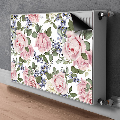 Magnetic radiator mat Watercolor roses