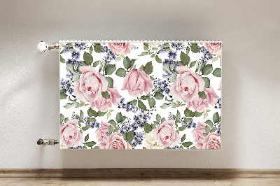 Magnetic radiator mat Watercolor roses