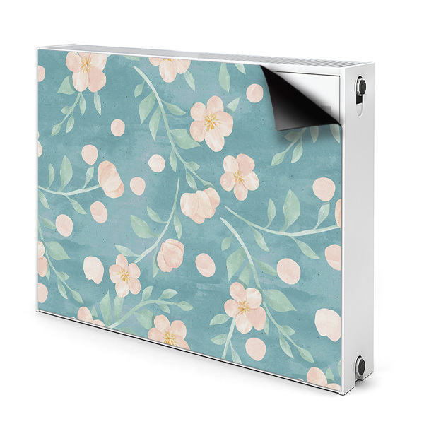 Decorative radiator mat Pastel flowers