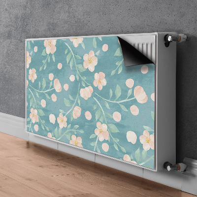 Decorative radiator mat Pastel flowers