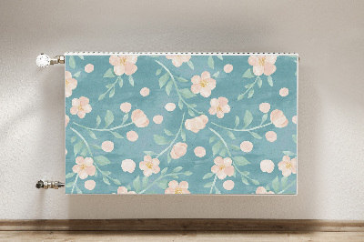 Decorative radiator mat Pastel flowers