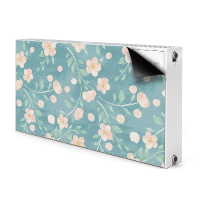 Decorative radiator mat Pastel flowers