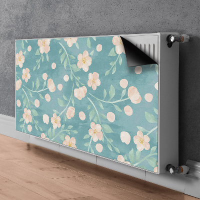 Decorative radiator mat Pastel flowers