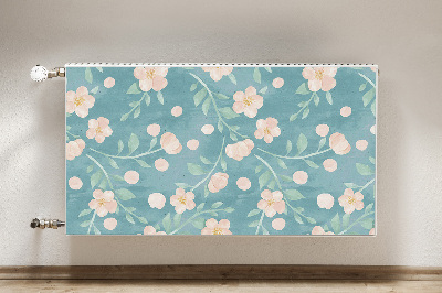 Decorative radiator mat Pastel flowers