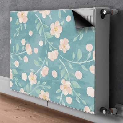 Decorative radiator mat Pastel flowers