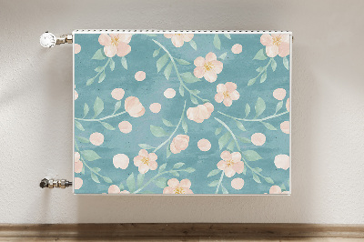 Decorative radiator mat Pastel flowers