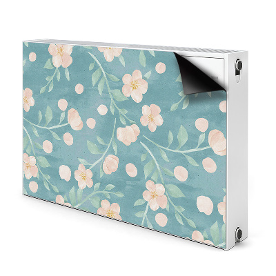 Decorative radiator mat Pastel flowers