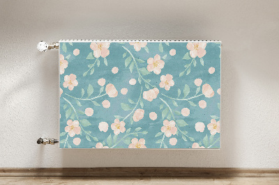 Decorative radiator mat Pastel flowers