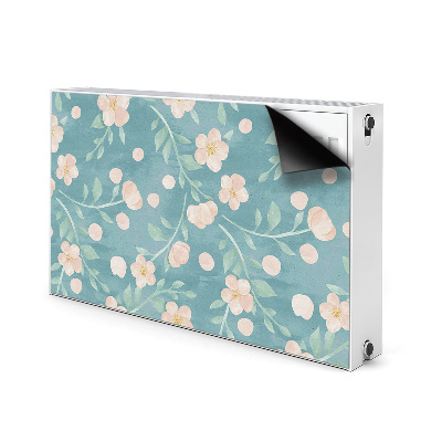 Decorative radiator mat Pastel flowers