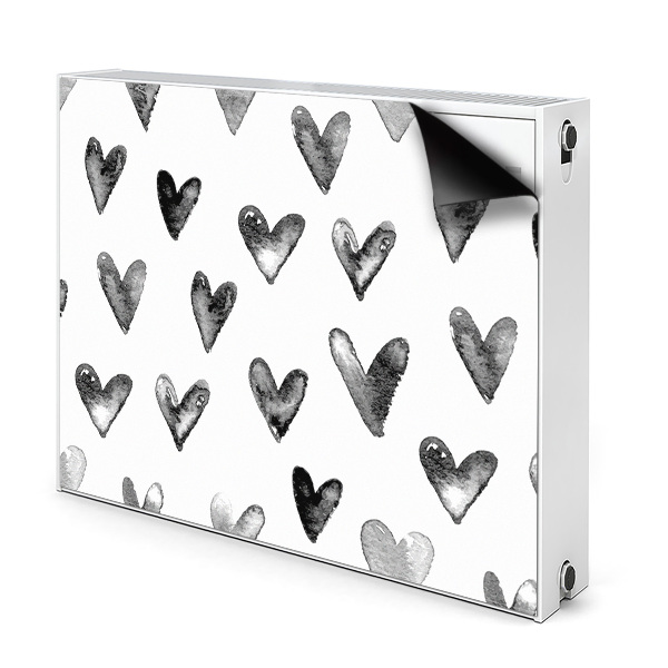 Magnetic radiator cover Painted hearts