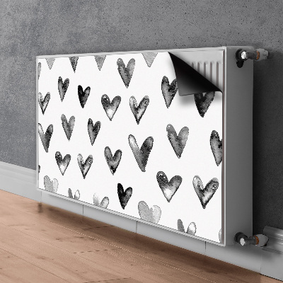 Magnetic radiator cover Painted hearts