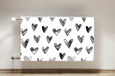 Magnetic radiator cover Painted hearts