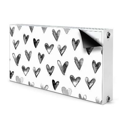 Magnetic radiator cover Painted hearts