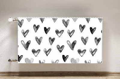 Magnetic radiator cover Painted hearts