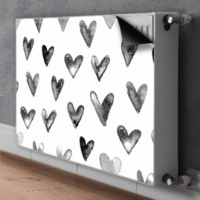 Magnetic radiator cover Painted hearts