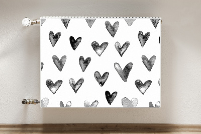 Magnetic radiator cover Painted hearts