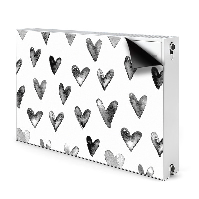 Magnetic radiator cover Painted hearts