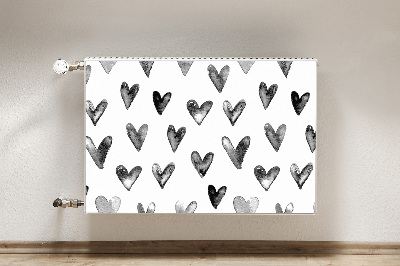 Magnetic radiator cover Painted hearts