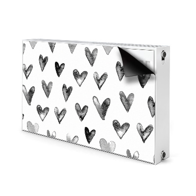 Magnetic radiator cover Painted hearts