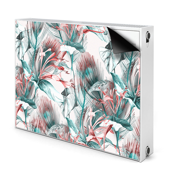 Magnetic radiator mat Tropical drawing