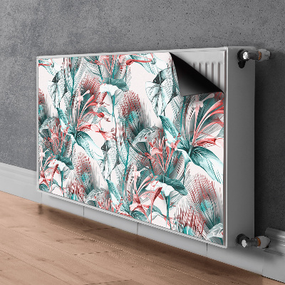 Magnetic radiator mat Tropical drawing