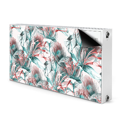 Magnetic radiator mat Tropical drawing