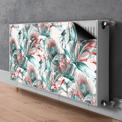 Magnetic radiator mat Tropical drawing