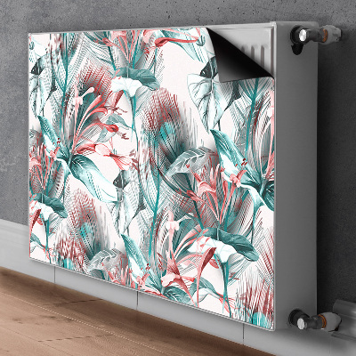 Magnetic radiator mat Tropical drawing