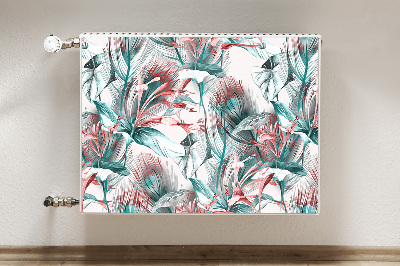 Magnetic radiator mat Tropical drawing