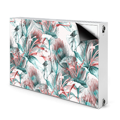 Magnetic radiator mat Tropical drawing