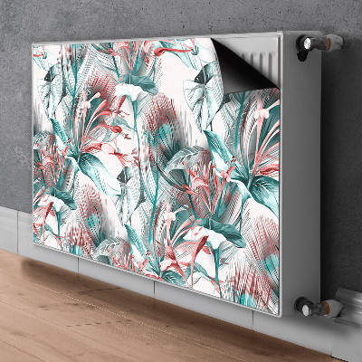 Magnetic radiator mat Tropical drawing