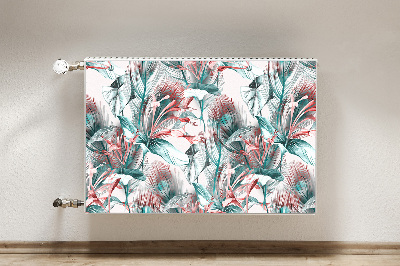 Magnetic radiator mat Tropical drawing