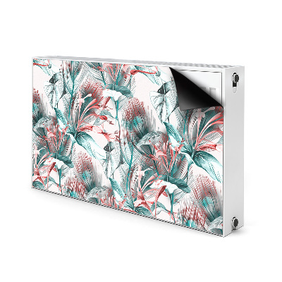 Magnetic radiator mat Tropical drawing