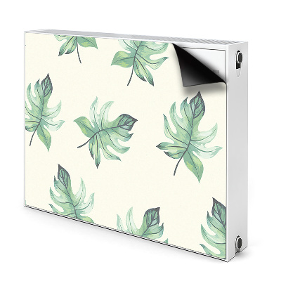 Decorative radiator cover Tropical leaves