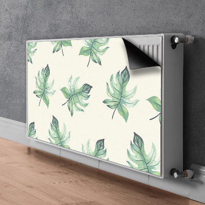 Decorative radiator cover Tropical leaves