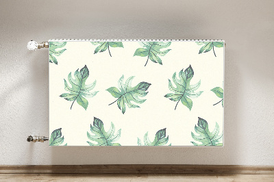 Decorative radiator cover Tropical leaves