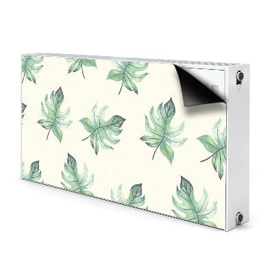 Decorative radiator cover Tropical leaves