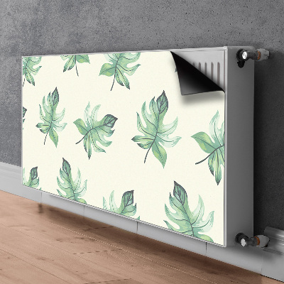 Decorative radiator cover Tropical leaves