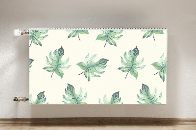 Decorative radiator cover Tropical leaves