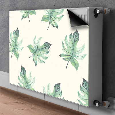 Decorative radiator cover Tropical leaves