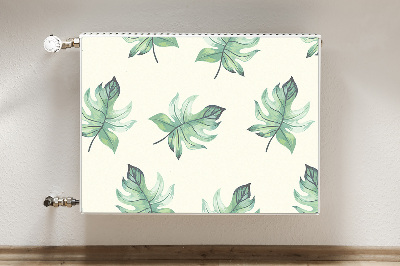 Decorative radiator cover Tropical leaves