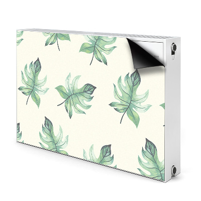 Decorative radiator cover Tropical leaves