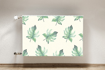 Decorative radiator cover Tropical leaves