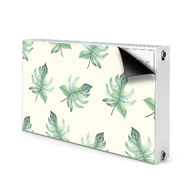 Decorative radiator cover Tropical leaves